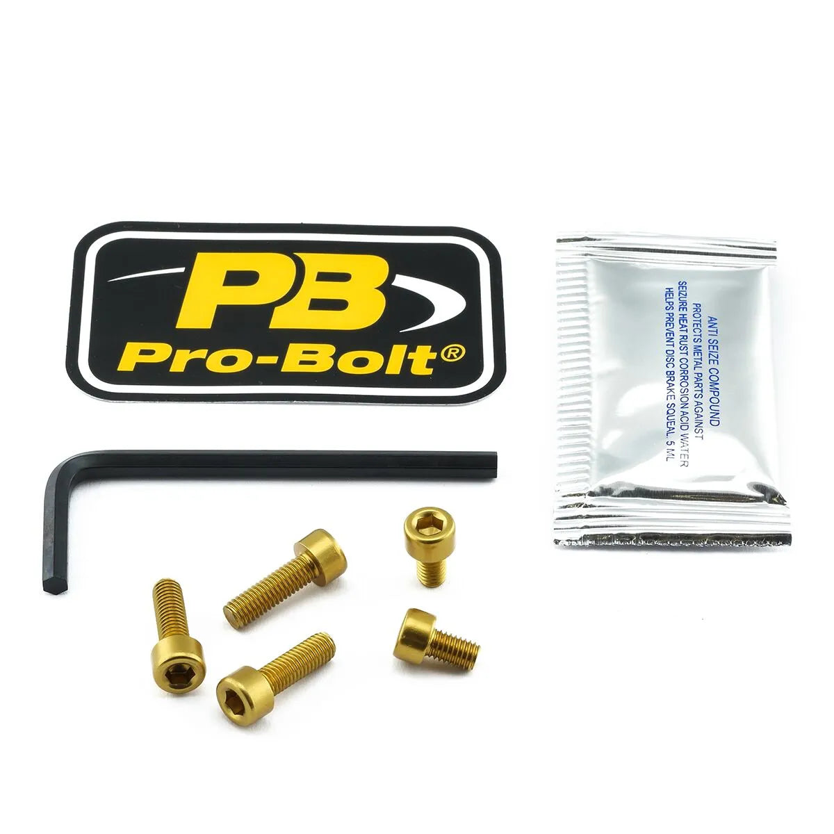 Pro Bolt Aluminium Fuel Cap Kit - Gold