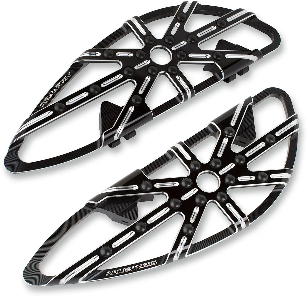 Arlen Ness 10 Gauge Floorboards - Black Anodized