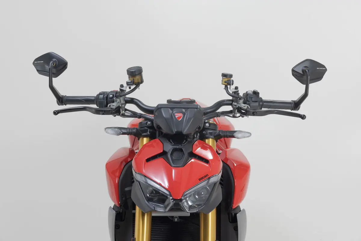Sw-motech Bar End Mirrors - Black Aluminum