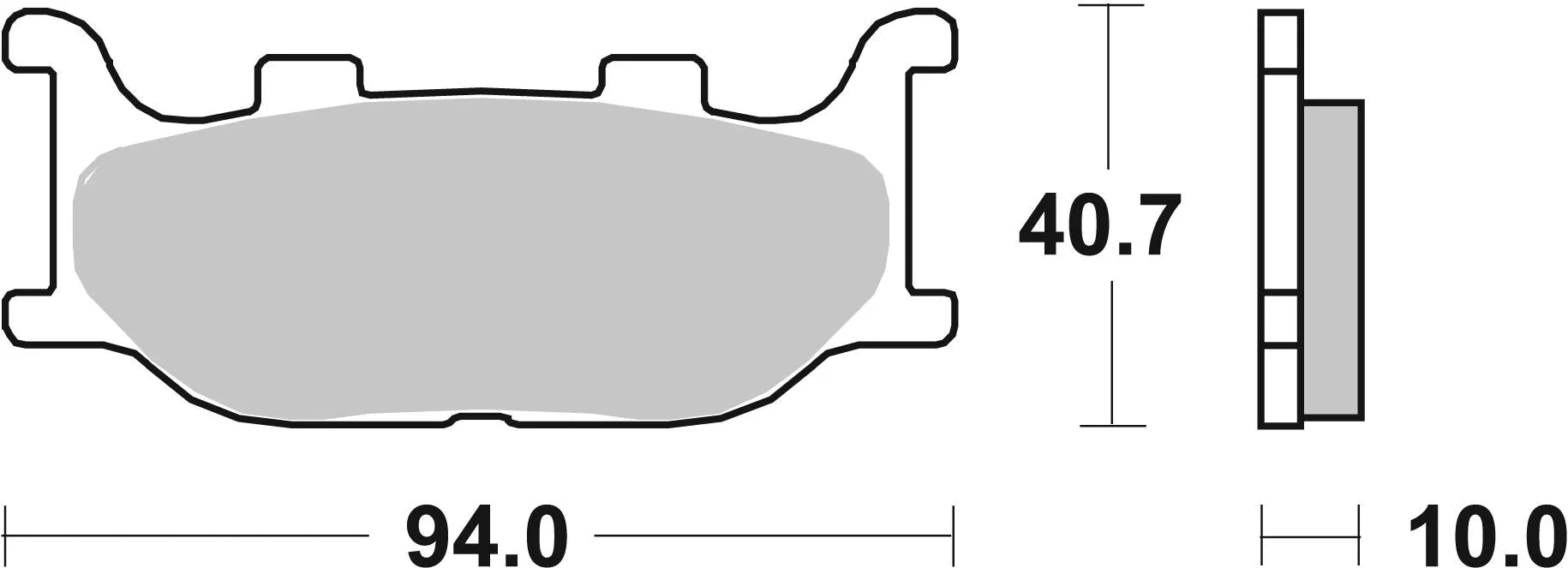 Sbs Ms Scooter Maxi Sintered Bromsbelägg Set - Fram