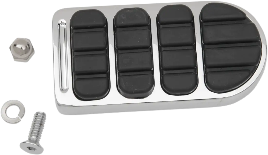 Kuryakyn Iso Brake Pedal Pad - Chrome & Rubber