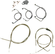 LA Choppers Standard Stainless Braided Handlebar Cable Kit