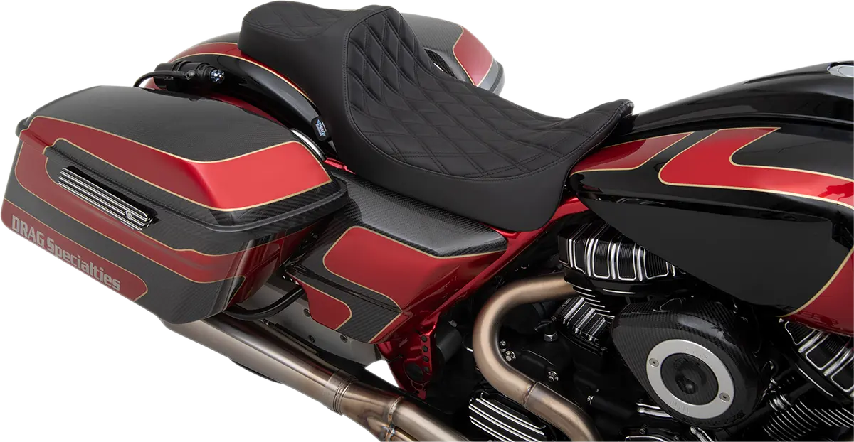 Drag Specialties Extended Reach Predator Iii Seat - For Harley Davidson