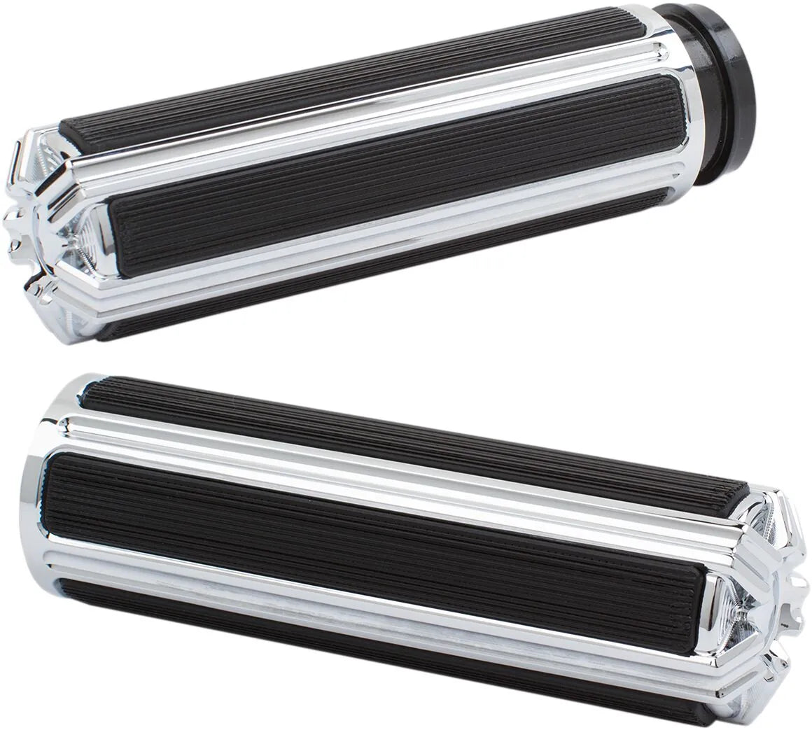 Arlen Ness 10-gauge Comfort Grips - Chrome