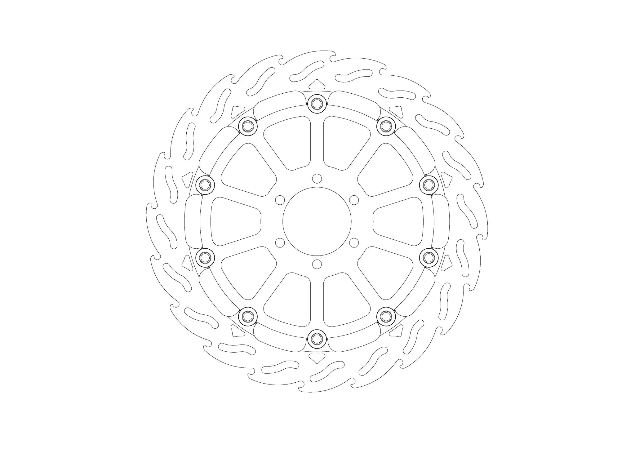 Moto-master Flame Floating Brake Disc 320mm - Front