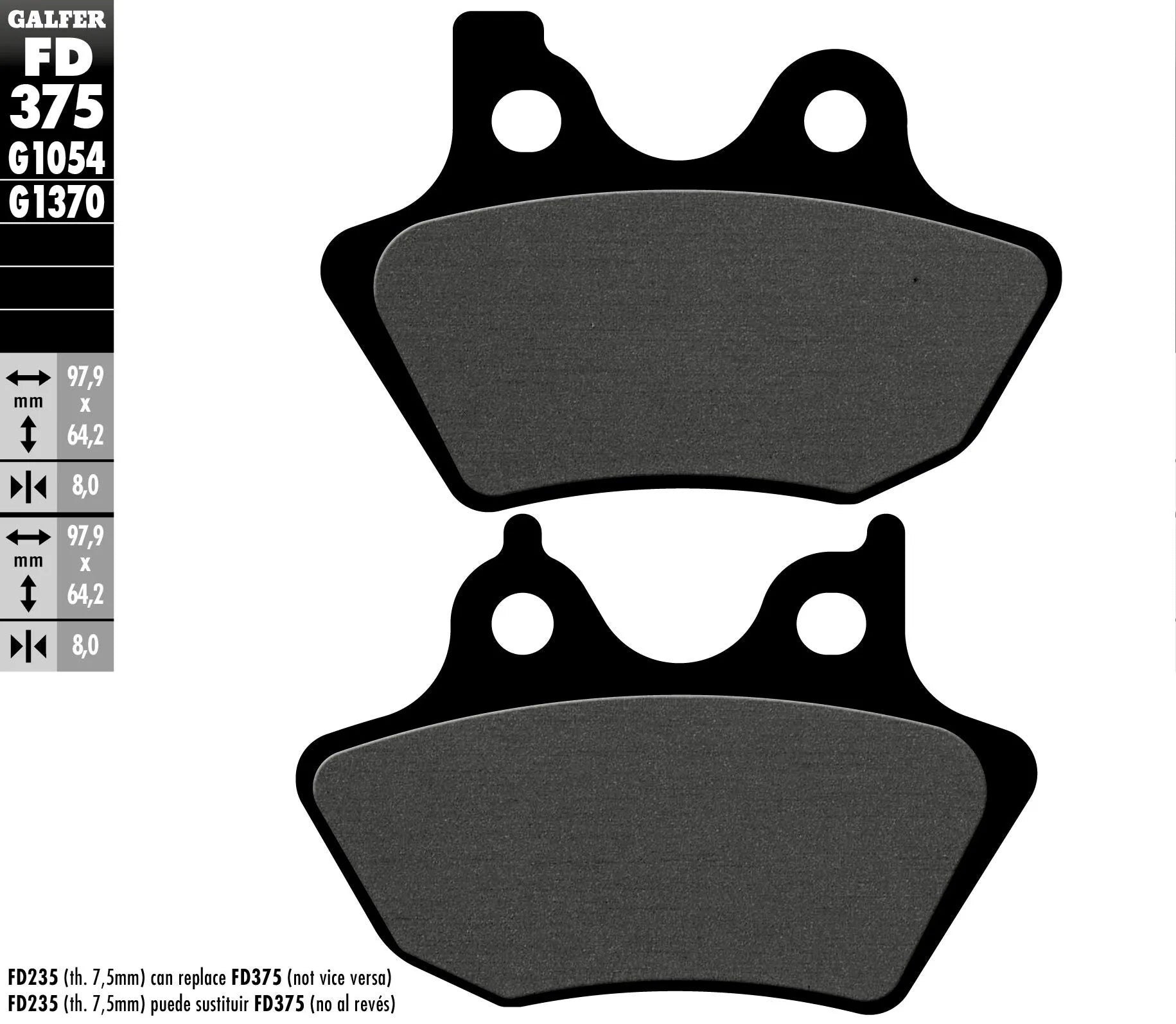 Galfer Hh Sintered Brake Pads For Motorcycles - Front