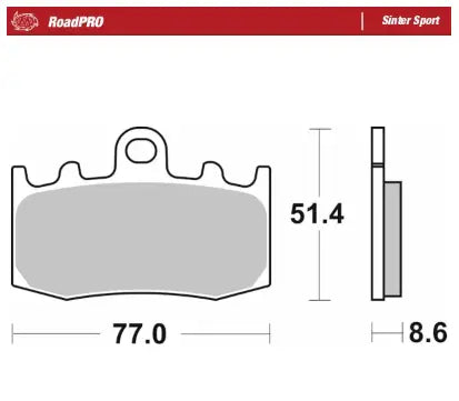 Moto-Master RoadPro Sintered Front Brake Pads