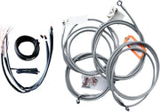LA CHOPPERS Complete Stainless Braided Cable/Brake Line Kit