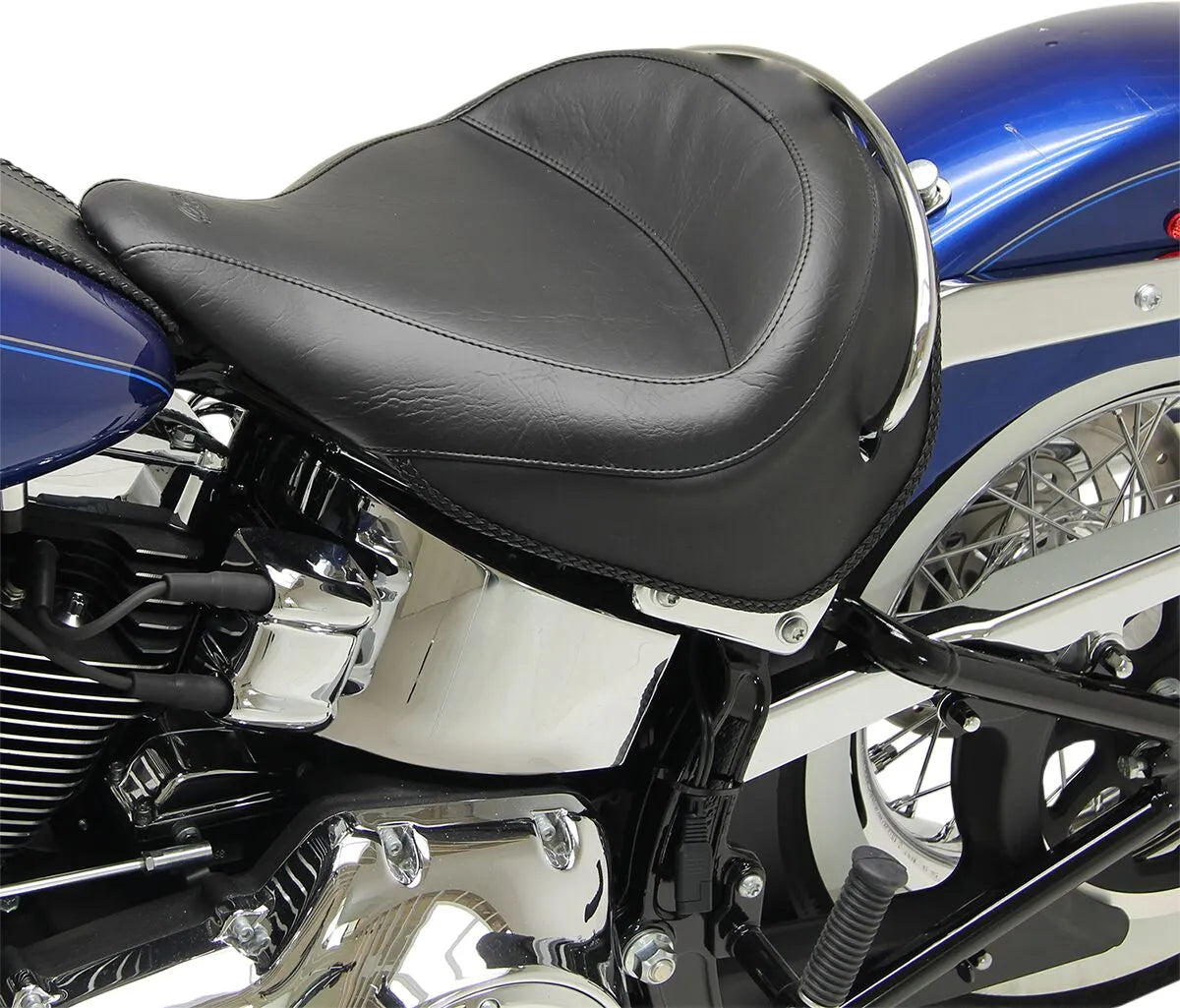 Mustang Vintage Wide Solo Seat - For Harley Davidson