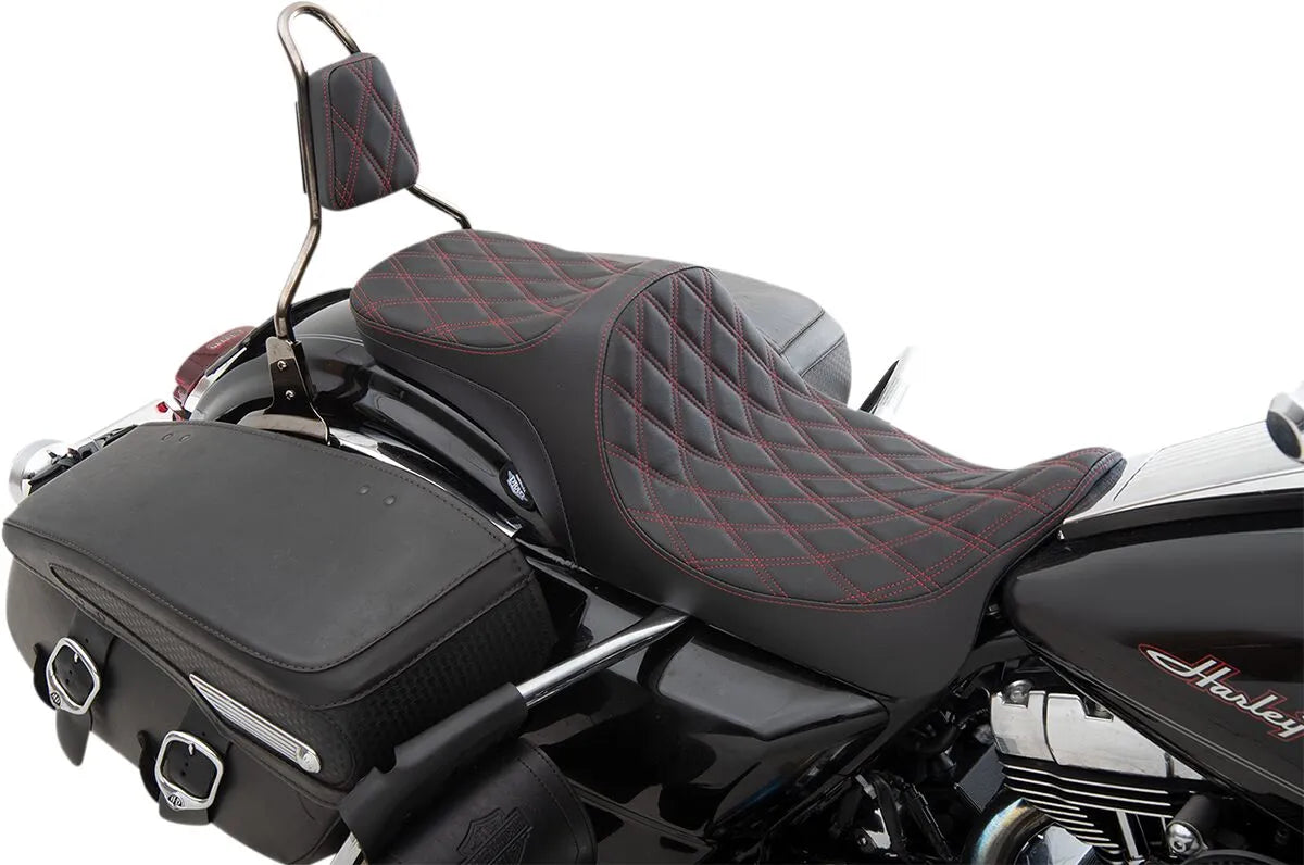 Drag Specialties Predator Iii 2-up Seat - For Harley Davidson