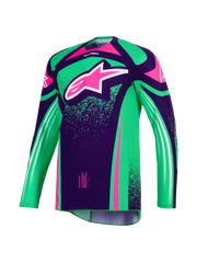 Alpinestars Techstar Nomur Jersey - Green/Pink/Purple