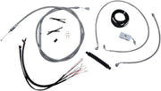 La Choppers Complete Stainless Braided Cable/Brake Line Kit for
