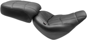 Solo Mustang Touring Seat - Black Vinyl - For Harley Davidson