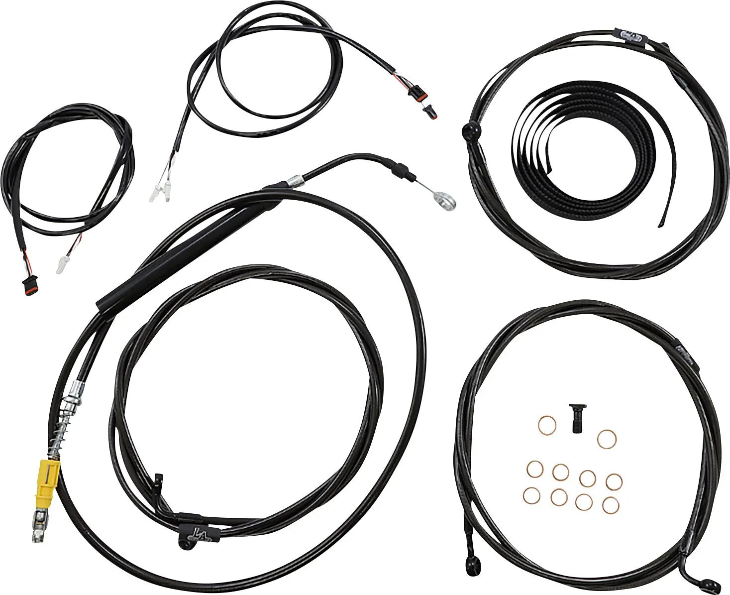 La Choppers Complete Plug-and-Play Cable Kit for 12-14 inch