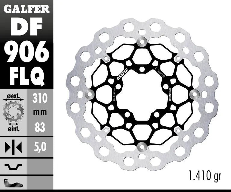 Galfer Flytande Cubiq Bromsskiva För Motorcykel - Fram