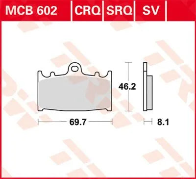 Trw Crq Series Carbon Race Bromsbelägg - Fram