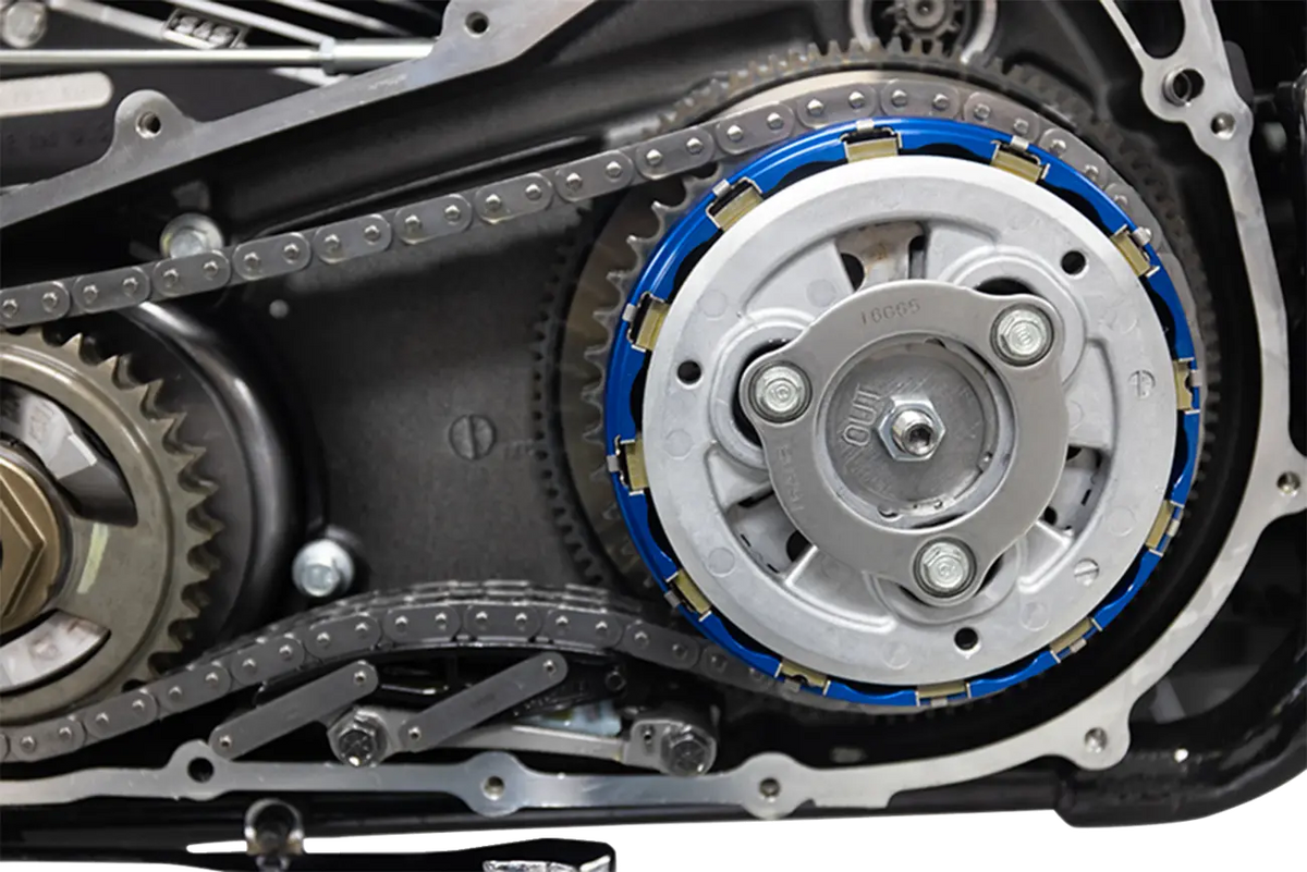 S&S Cycle M8 Billet Clutch Basket Kit Blue for Harley Davidson