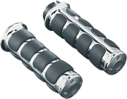 Kuryakyn Iso Grips - 1" Handlebar, Black/chrome