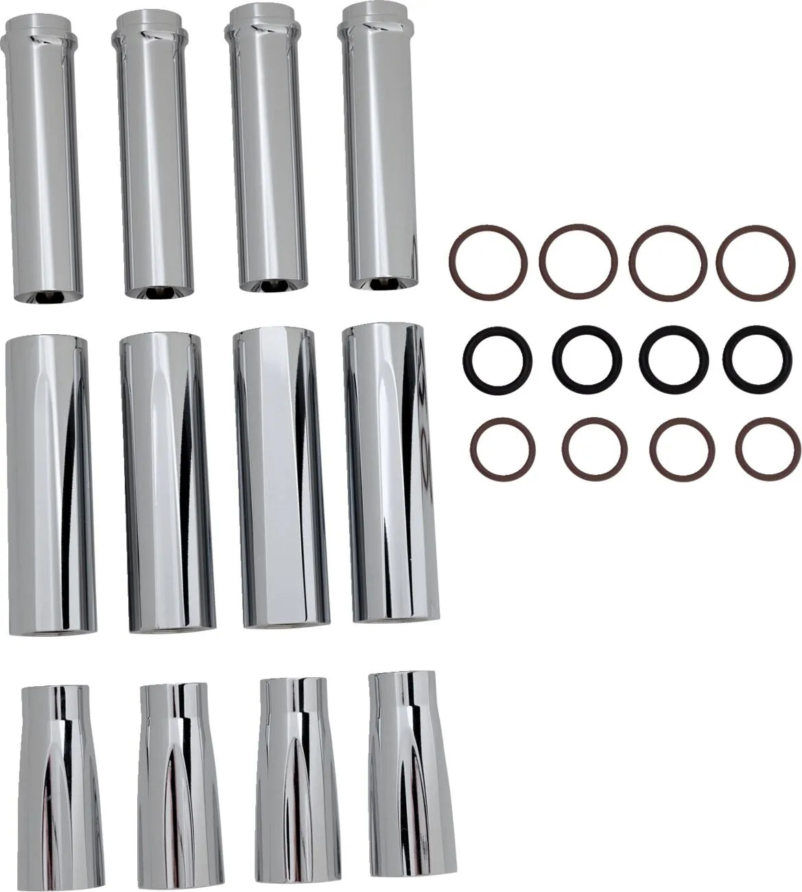 Arlen Ness Pushrod Tube Cover Kit - Chrome