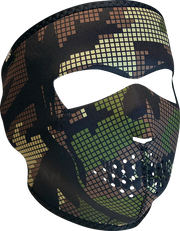 Zan Headgear Neoprene Full-Face Mask Digi Wood Camo Skull