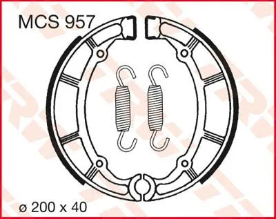 Trw Bromsbackar - Organisk Blandning, 200mm Diameter - Bak