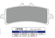 Dp Brakes Standard Sintermetall Belägg - Fram
