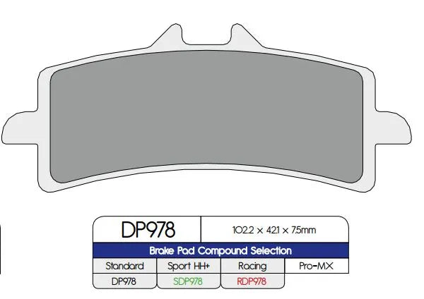Dp Brakes Standard Sintermetall Belägg - Fram