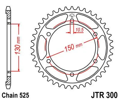 Jt Sprockets Rear Sprocket - Black Zinc Finish