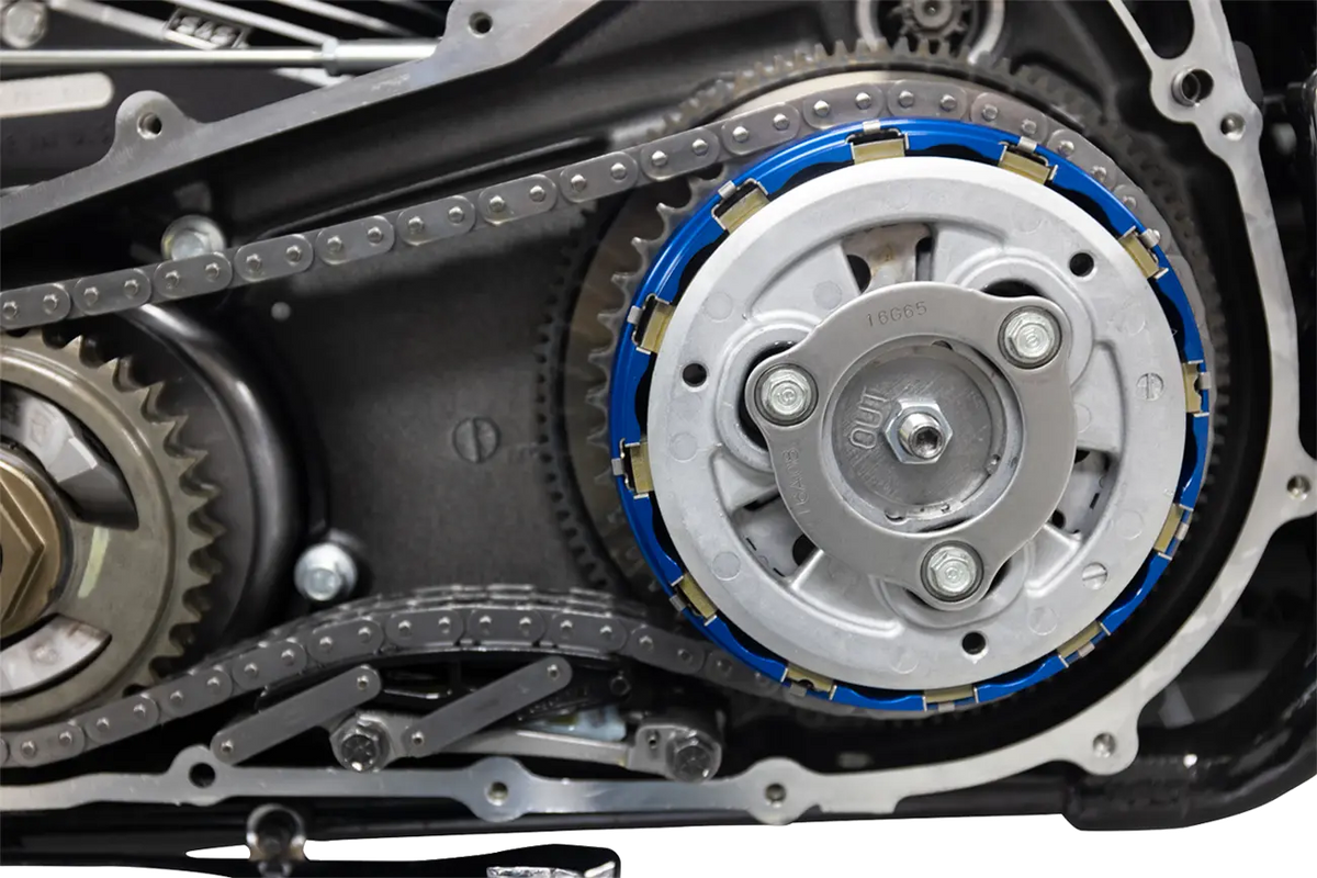 S&S Cycle M8 Billet Clutch Basket Kit Blue for Harley Davidson