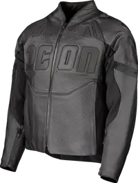 Icon Contra3™ Rizz Leather Motorcycle Jacket - Stealth