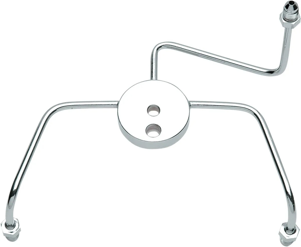 Drag Specialties Chrome Steel Front Brake Tee For Dual-disc