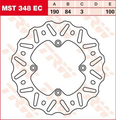 Trw Ec Cross Design Broms Rotor - Bak
