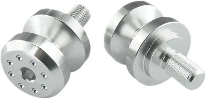 Pro Bolt Swingarm Spools For Motorcycles (Silver)
