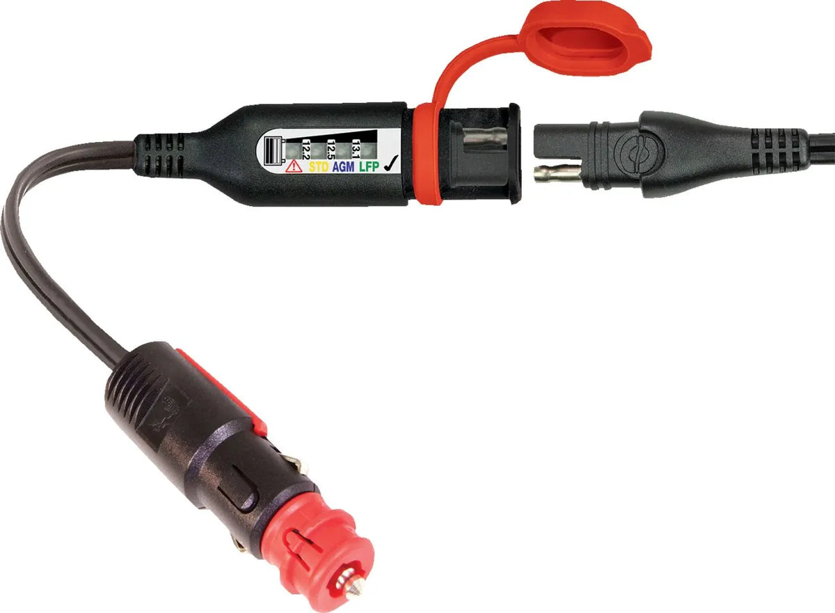 Tecmate OptiMate Battery Monitor 4LED Auto/DIN for Motorcycle