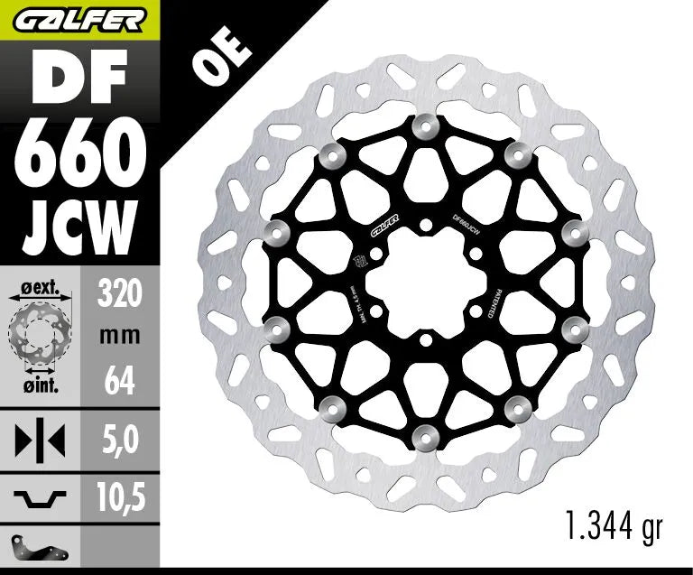 Galfer Floatech Wave Bromsskiva Floatech Road - Fram