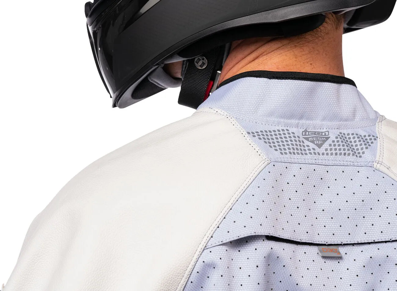 Icon Mesh Af™ Leather Jacket - Black/White