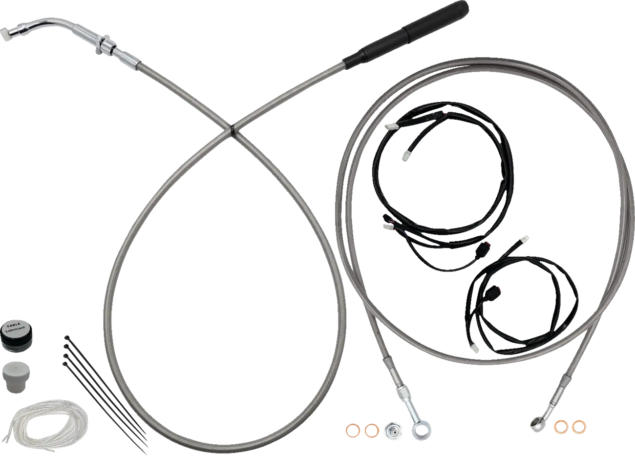 Fat Baggers Inc. EZ Install Handlebar Cable Kit for 16" Ape