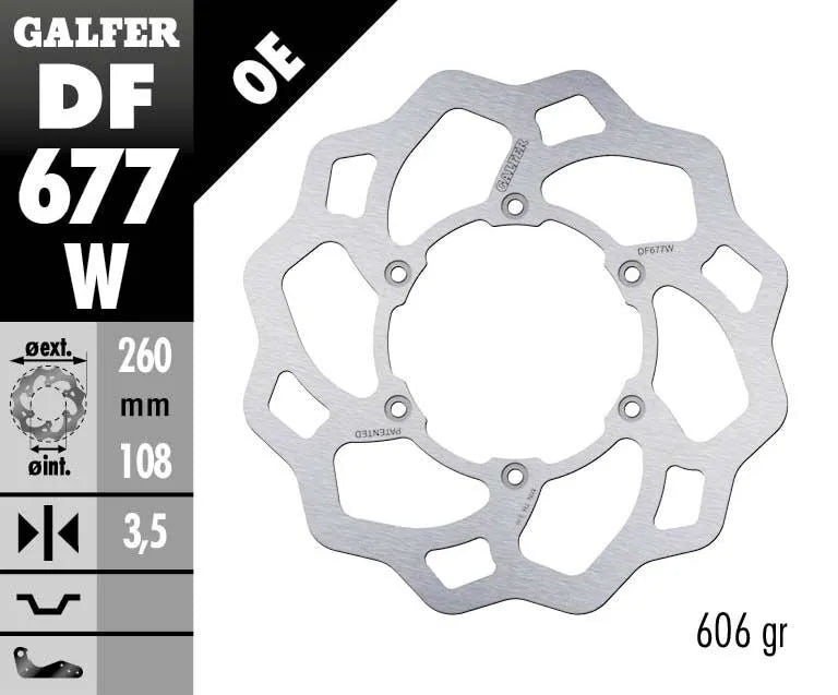 Galfer Wave Brake Rotor For Motorcycle - Front
