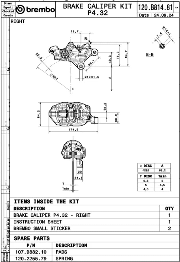 Brembo 484 Logopuro Bromsok För Cafe Racer Uppgradering