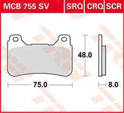 Trw Sv Series Sintrade Bromsbelägg För Främre Broms - Fram