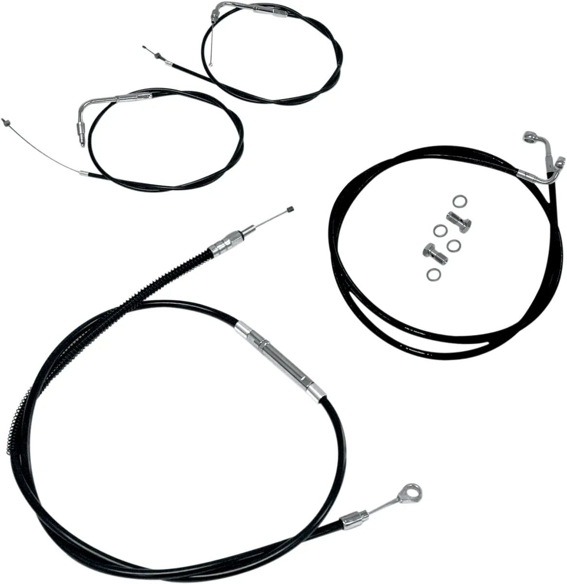 LA CHOPPERS Standard Black Vinyl Cable/Brake Line Kit