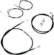 LA CHOPPERS Black Vinyl Cable/Brake Line Kit for 12"-14" Ape