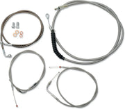 LA CHOPPERS Standard Stainless Braided Cable & Brake Line Kit