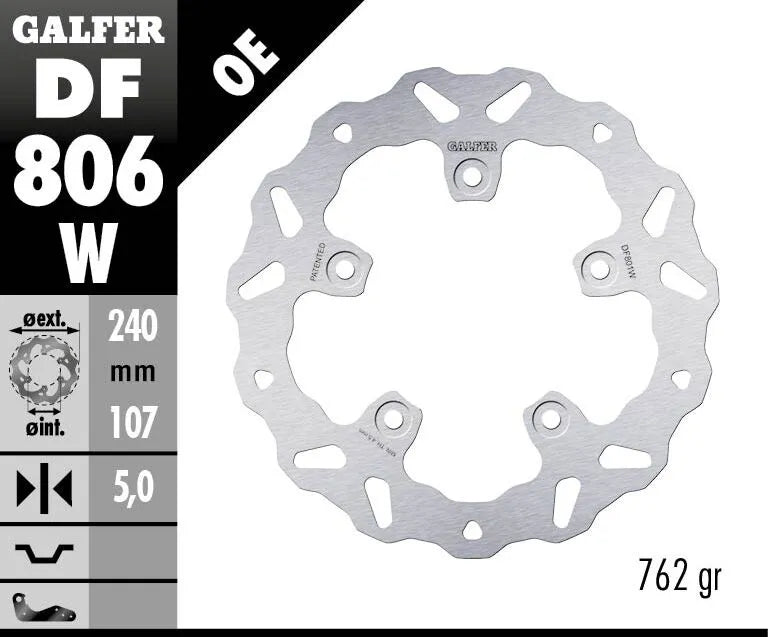 Galfer Wave Brake Rotor - High-performance Stopping Power - Rear