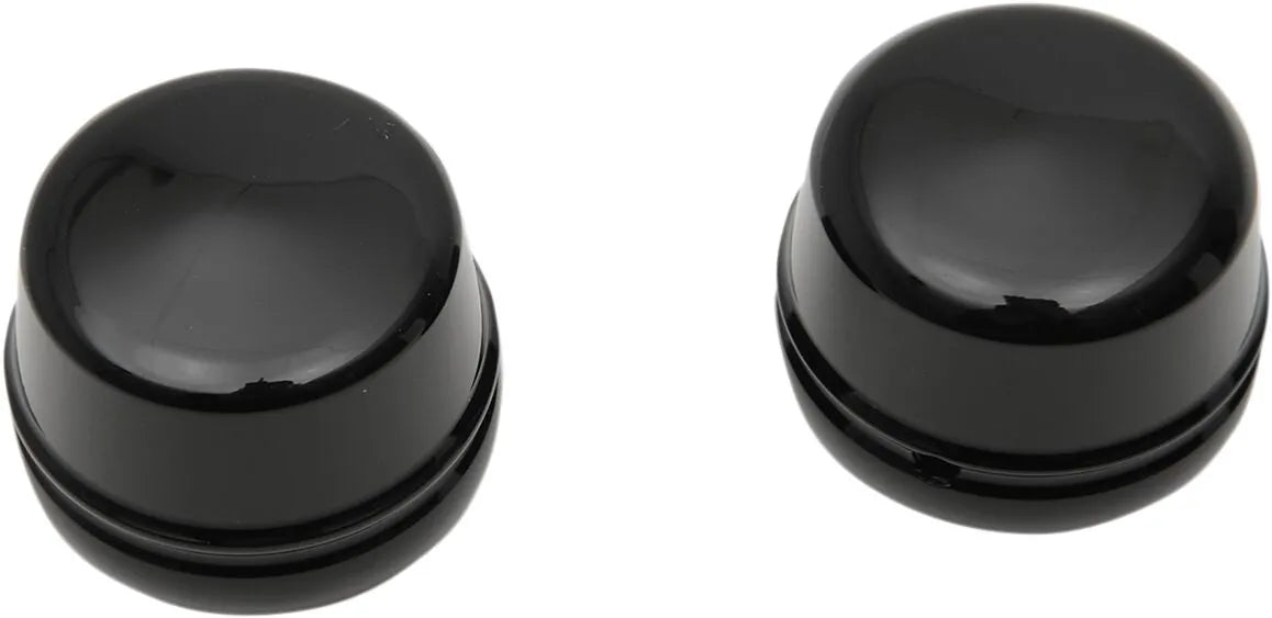 Drag Specialties Black Aluminum Axle Caps