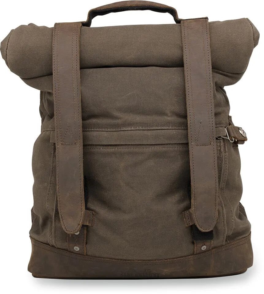 Burly Brand Voyager Backpack Brown Waxed Cotton
