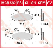 Trw Sv Series Sintered Brake Pads - Front - Front & Rear