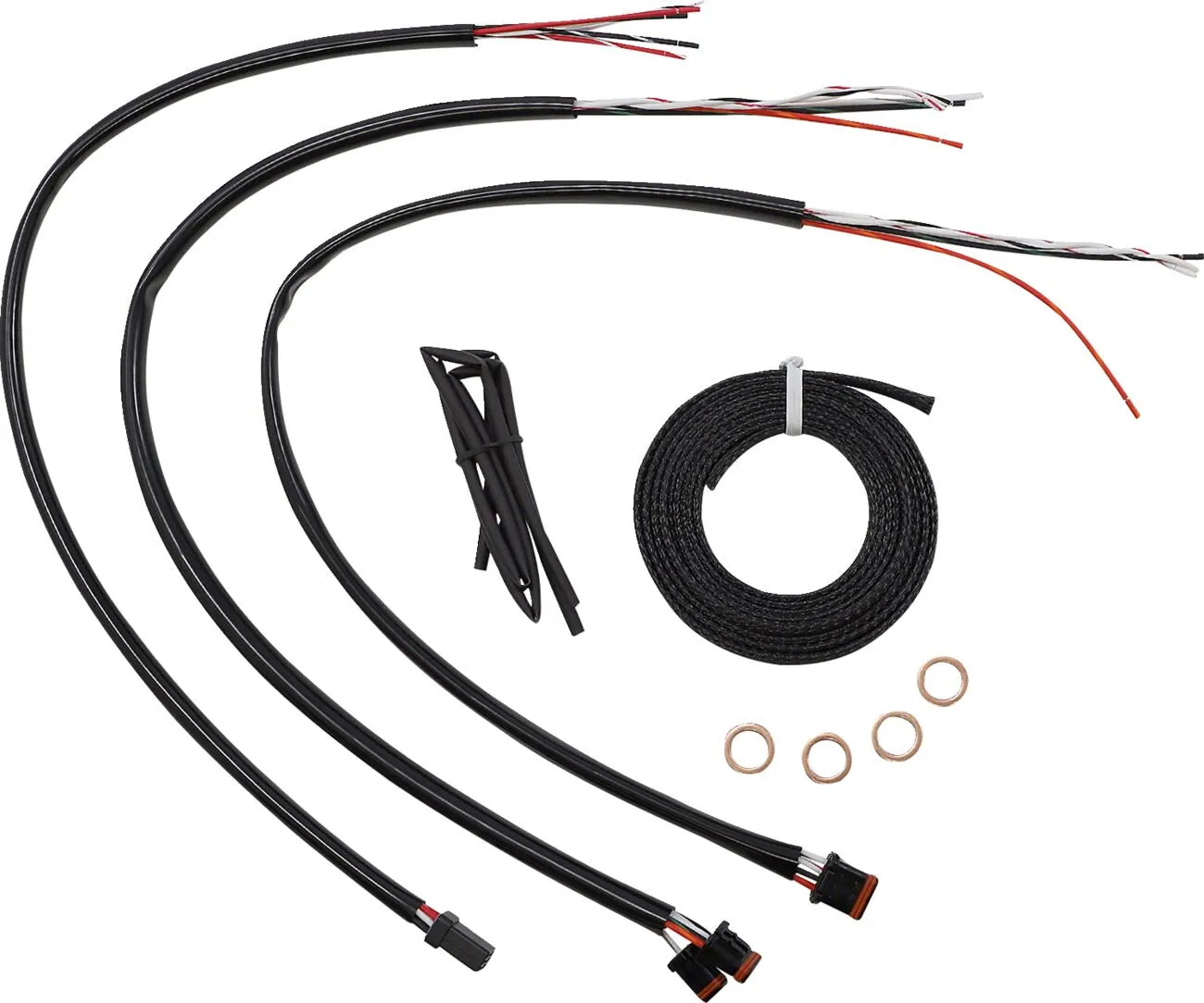 La Choppers Midnight Handlebar Cable/Brake Line Kit for 15"-17"