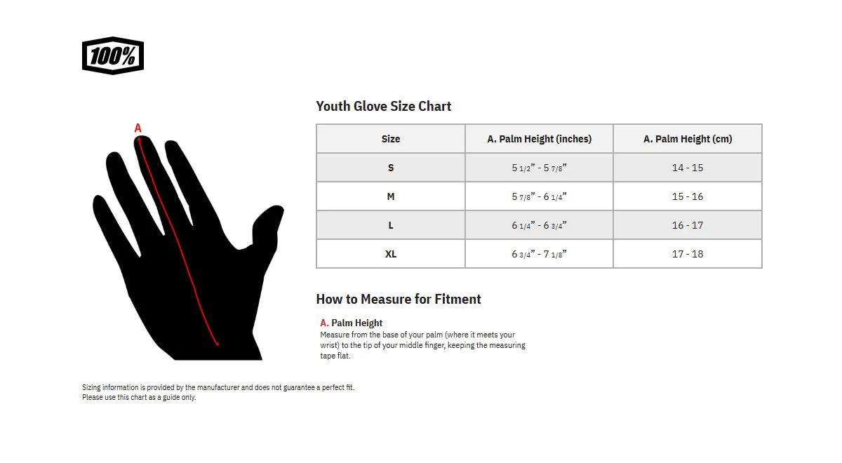 100% Youth Itrack Gloves - Black/Fluorescent Yellow