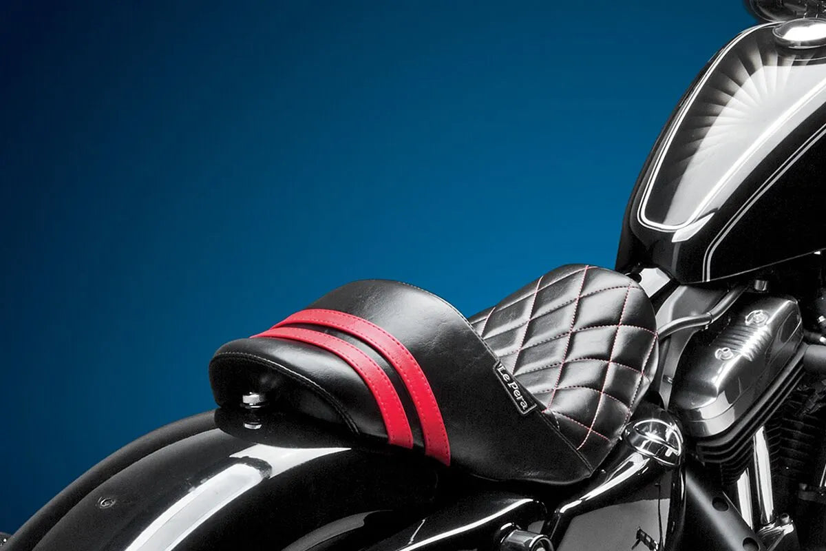 Le Pera Stubs Spoiler Solo Seat - Diamond - Black/Red - LK-416DMRED